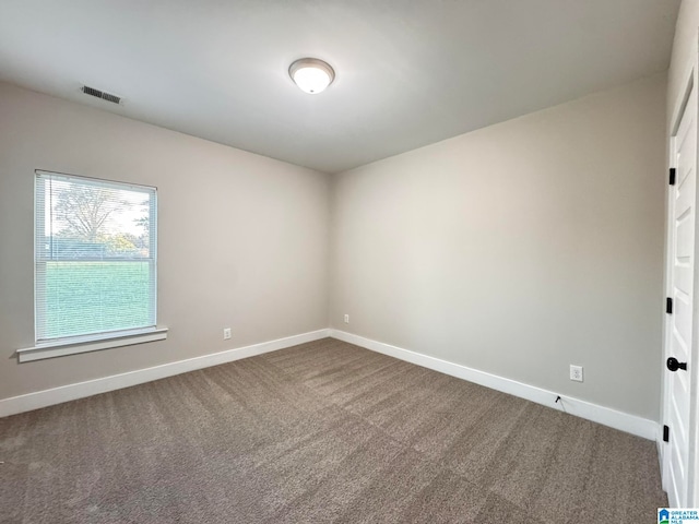 view of carpeted spare room