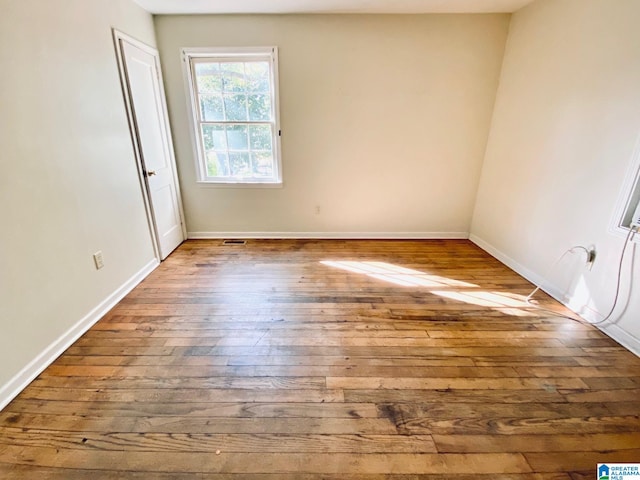 empty room featuring wood-type flooring