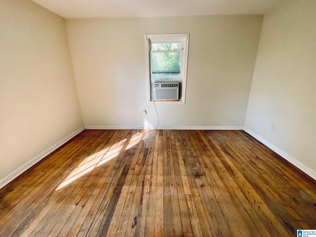 empty room featuring wood-type flooring