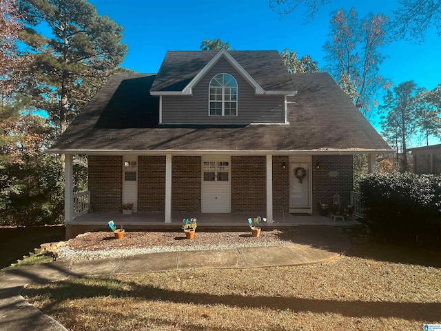 view of front of property with a porch