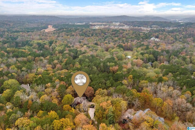 bird's eye view featuring a mountain view