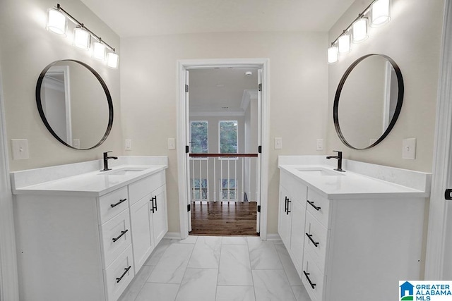 bathroom with vanity