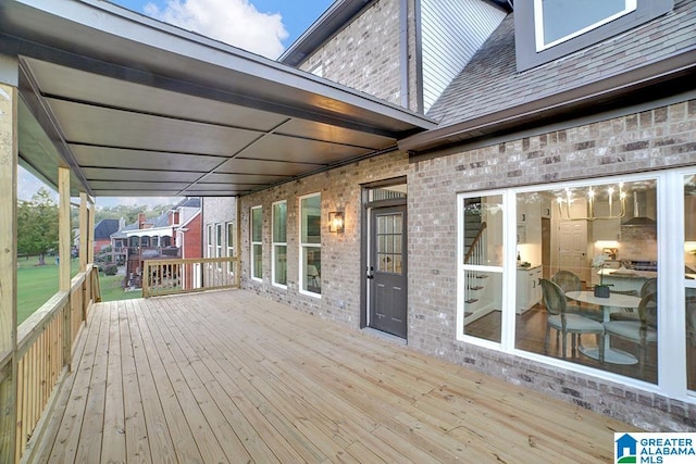 view of wooden deck