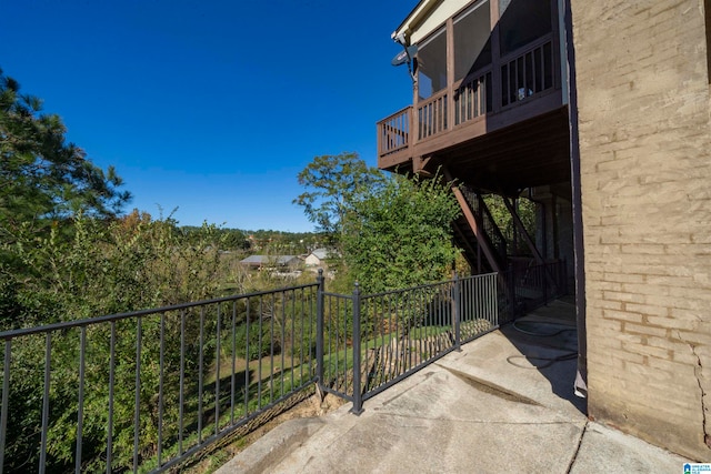 exterior space with a balcony