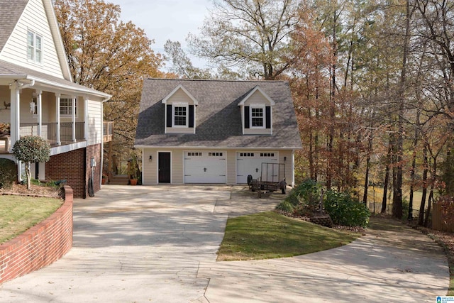 view of front facade with a garage