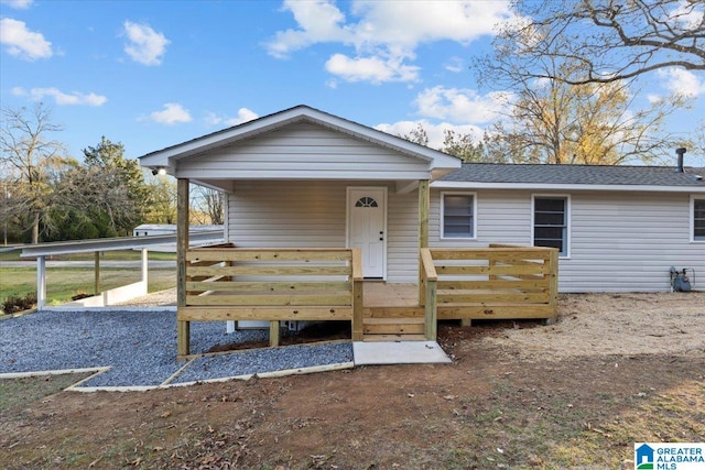 view of front of home