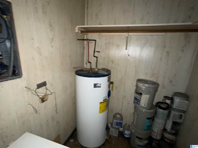 utilities featuring gas water heater