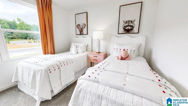 bedroom featuring carpet flooring