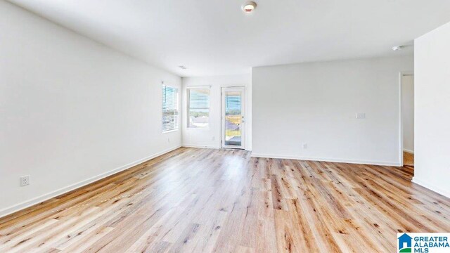 empty room featuring light hardwood / wood-style flooring