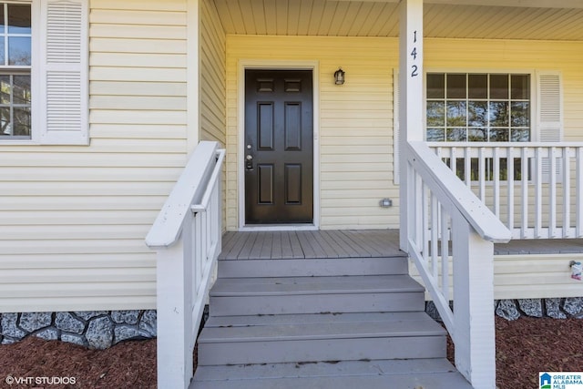 view of doorway to property