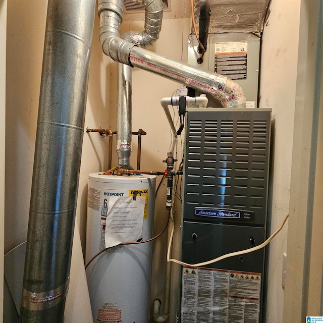 utilities featuring gas water heater