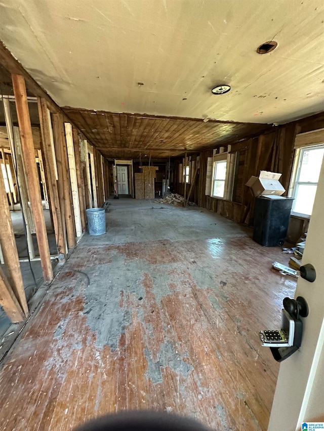 miscellaneous room featuring wood ceiling