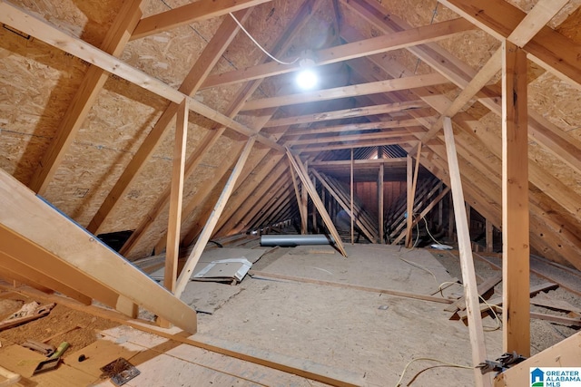 view of attic