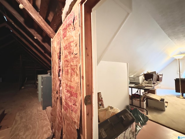 view of attic