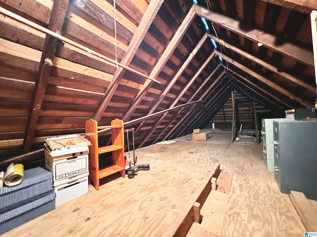 view of attic