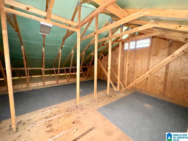 view of attic