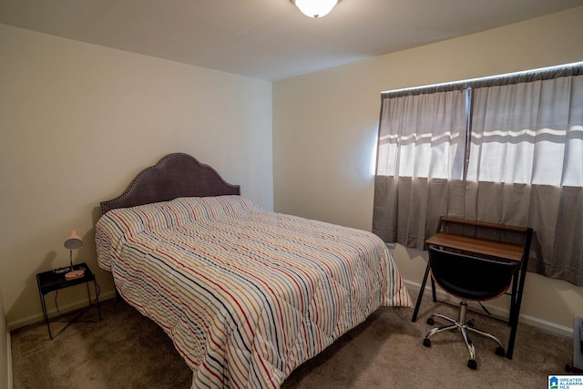 bedroom featuring carpet