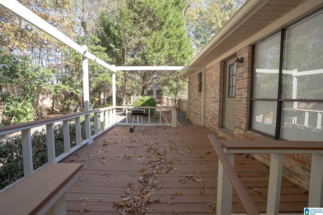 view of wooden deck