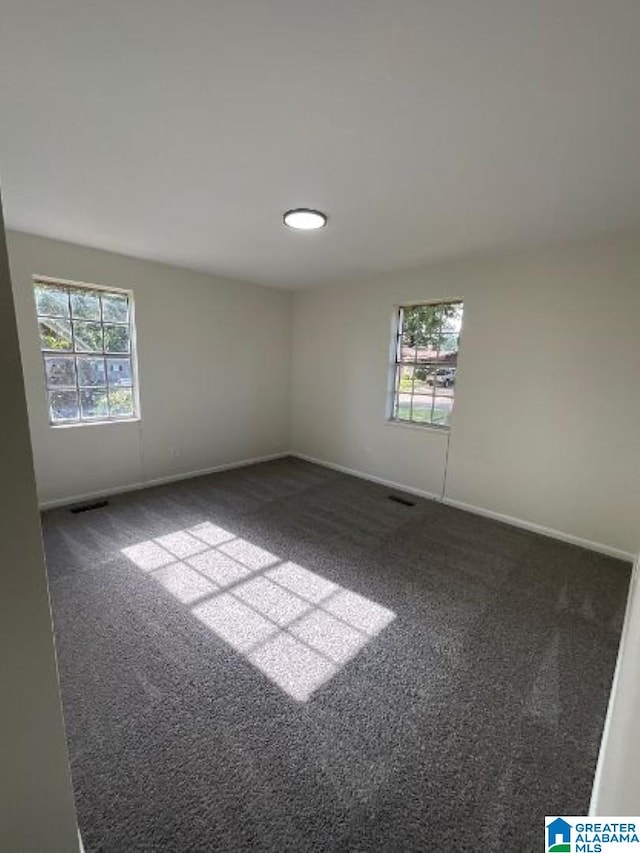 view of carpeted spare room