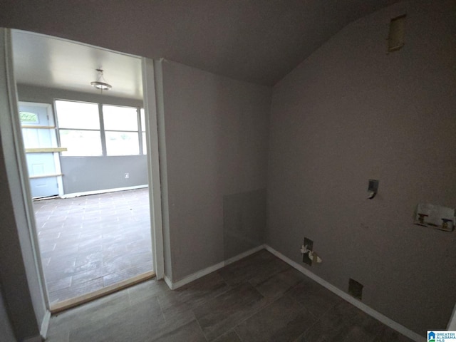8035 4th Ave S, Birmingham, AL 35206 - laundry area with washer hookup, baseboards, and dark tile patterned floors