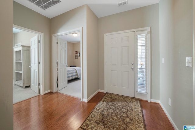 entrance foyer featuring wood-type flooring