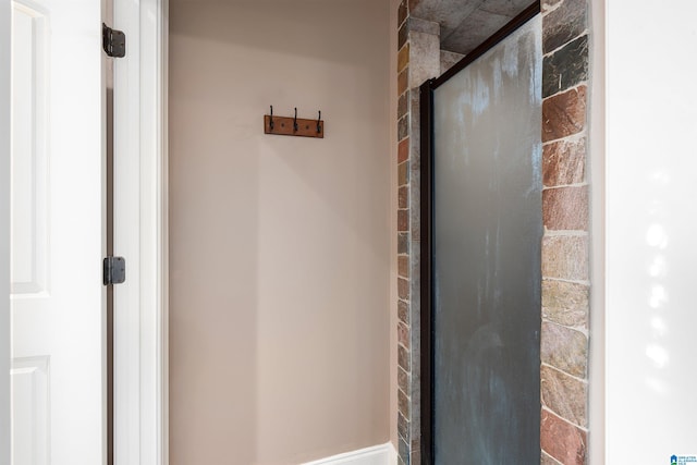 bathroom featuring walk in shower