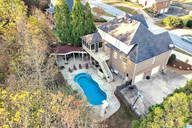 birds eye view of property