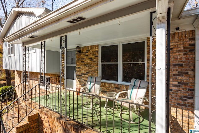 deck featuring a porch