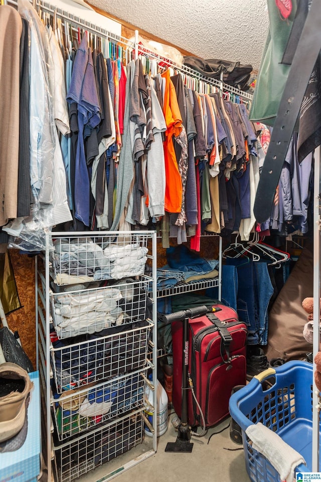 view of walk in closet