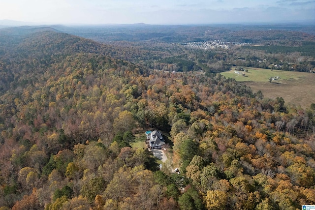 bird's eye view featuring a mountain view