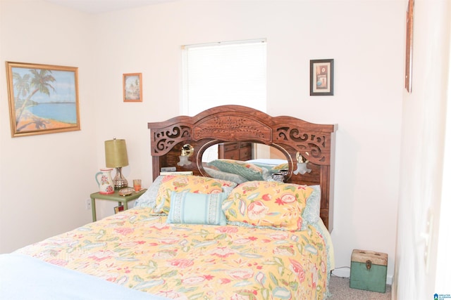 bedroom featuring carpet