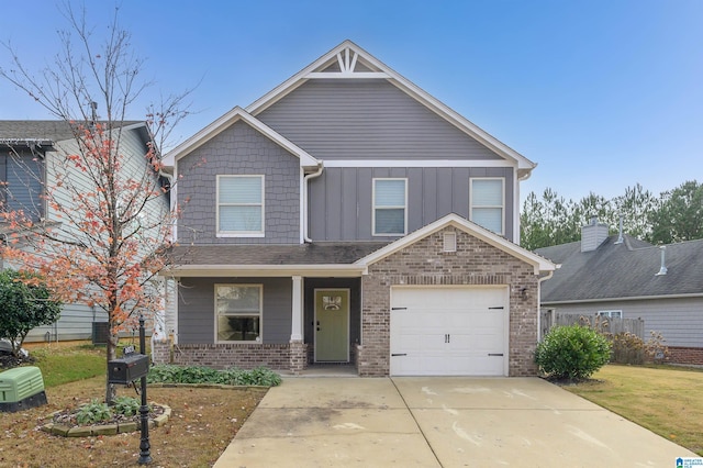 craftsman-style house with a garage