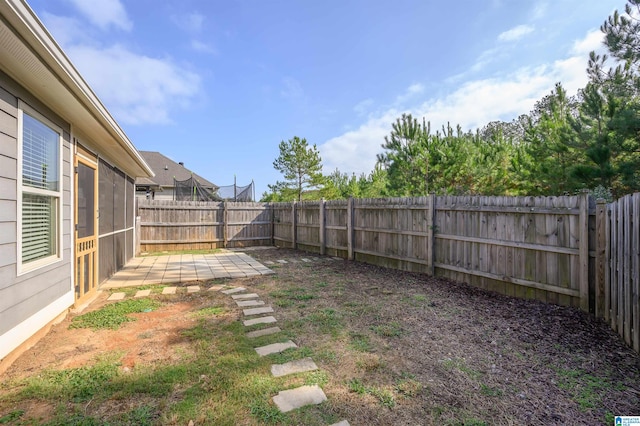 view of yard with a patio area