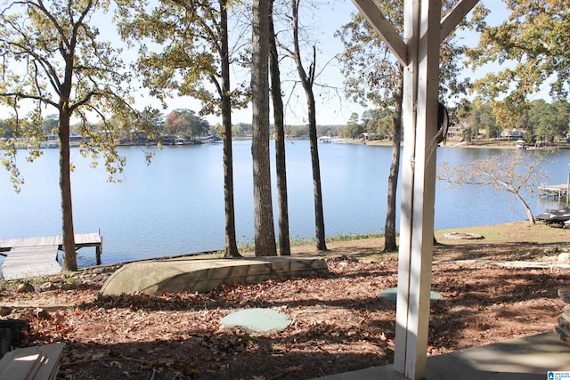 view of water feature featuring a boat dock