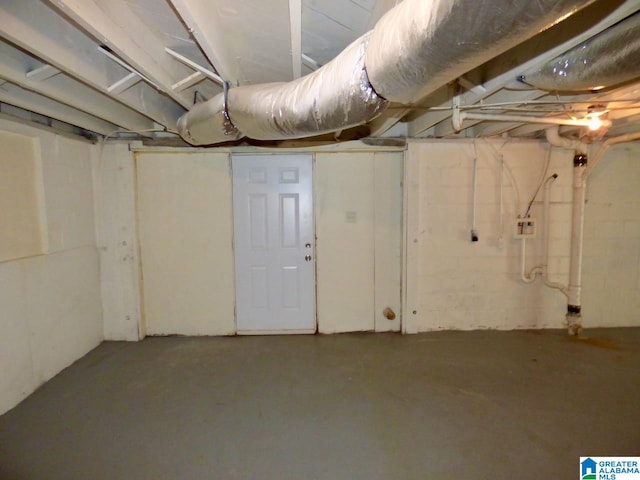 view of basement