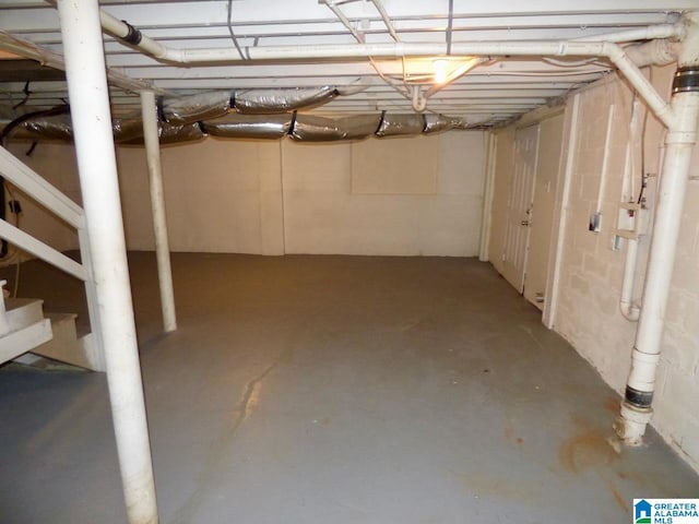 view of basement