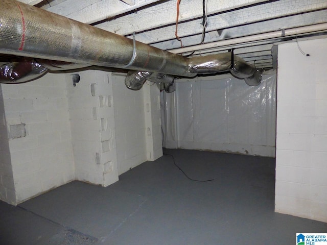 view of basement