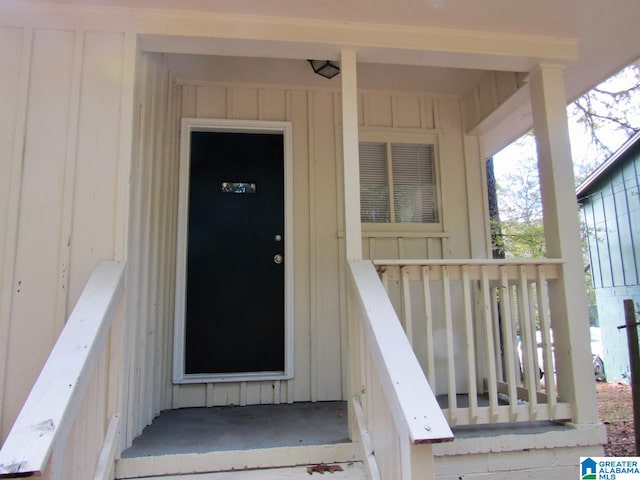 view of doorway to property