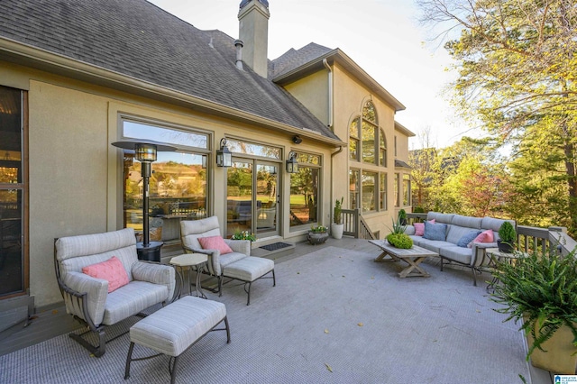 view of patio with an outdoor hangout area