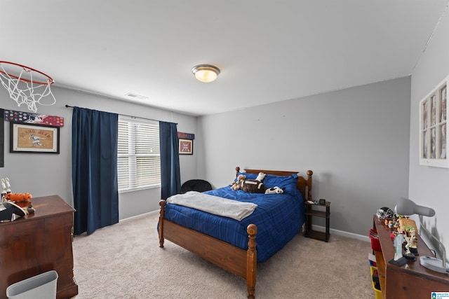 view of carpeted bedroom