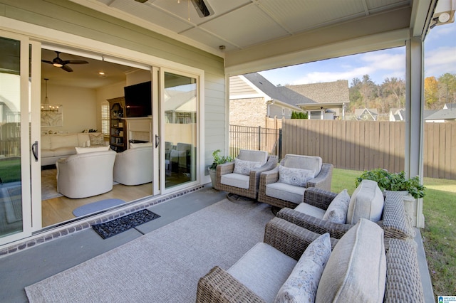 view of patio / terrace featuring outdoor lounge area