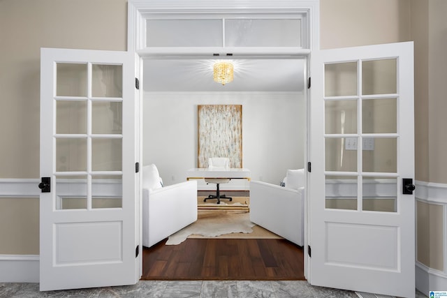 interior space featuring hardwood / wood-style flooring