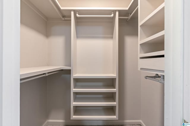 view of walk in closet