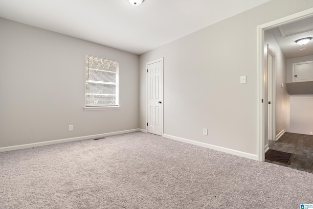 view of carpeted empty room