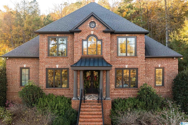 view of front facade featuring french doors