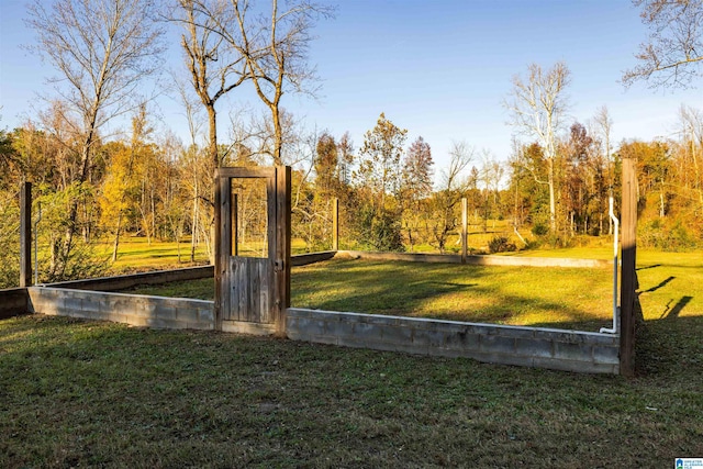 view of property's community with a yard