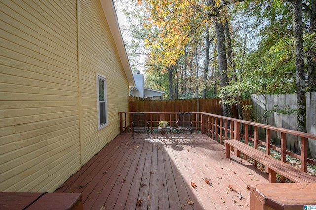 view of wooden terrace