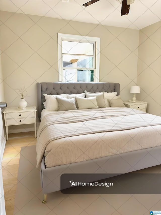 16 9th Ter, Birmingham, AL 35211 - bedroom with light tile patterned floors and ceiling fan