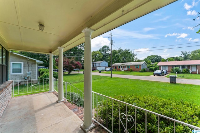 view of patio featuring covered porch