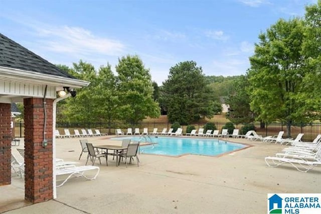 view of pool with a patio